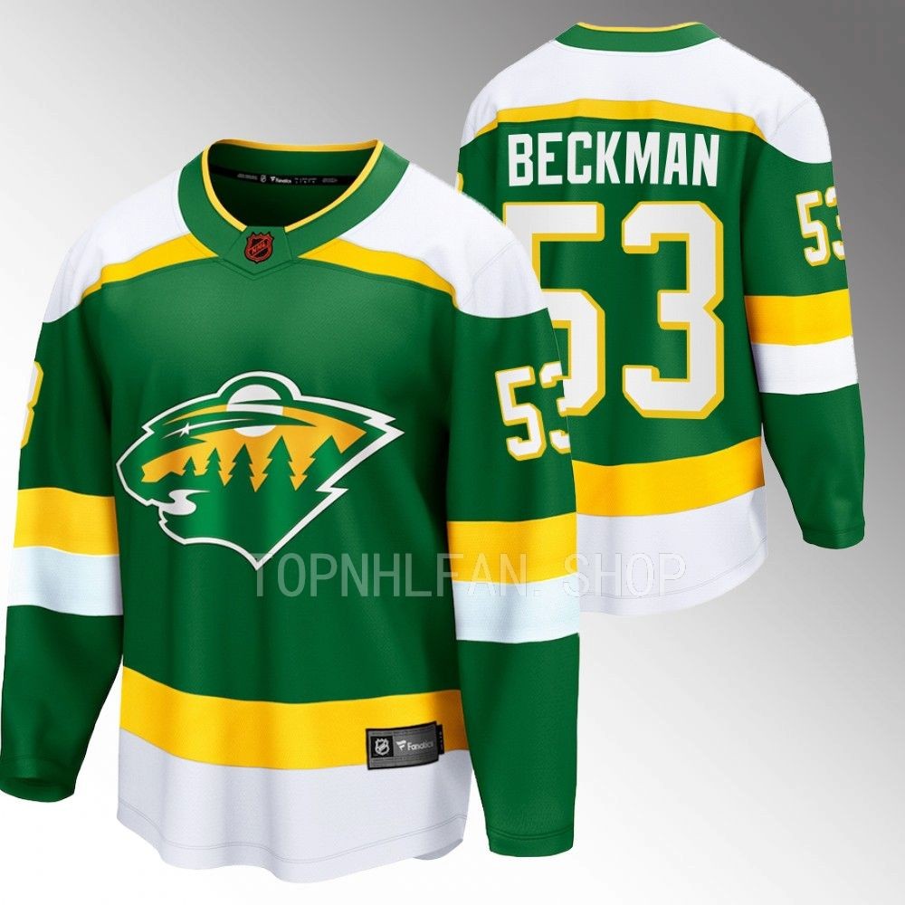 2022 Minnesota Wild Adam Beckman Special Edition 2.0 Green Breakaway Jersey