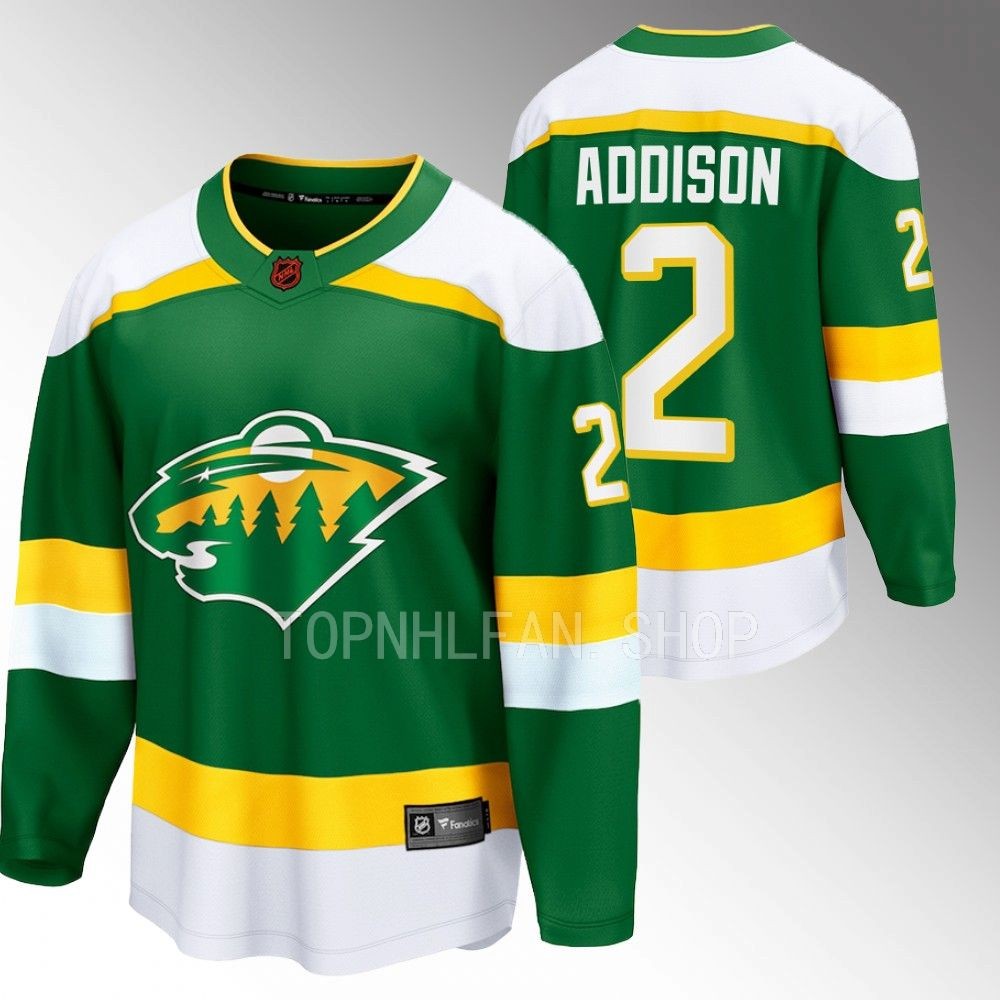 2022 Minnesota Wild Calen Addison Special Edition 2.0 Green Breakaway Jersey