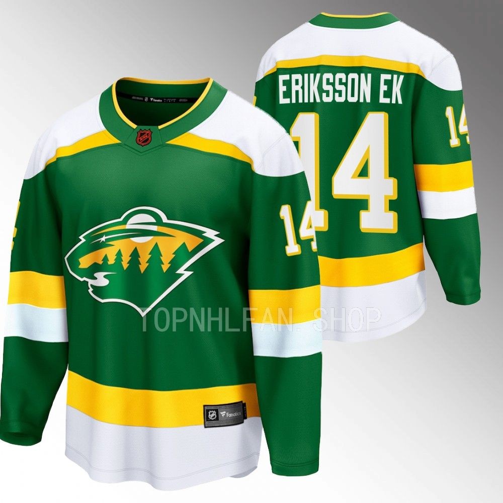 2022 Minnesota Wild Joel Eriksson Ek Special Edition 2.0 Green Breakaway Jersey