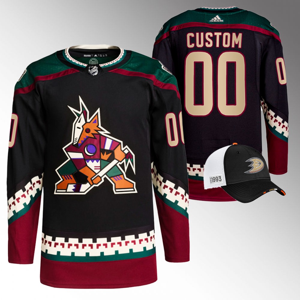 2022 NHL Draft First Round Pick Coyotes Black Custom Primegreen Jersey