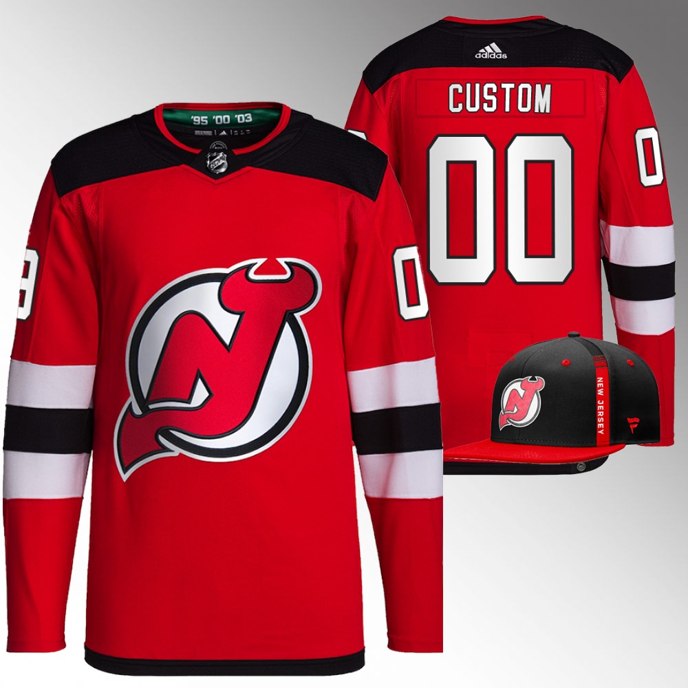 2022 NHL Draft First Round Pick Devils Red Custom Primegreen Jersey