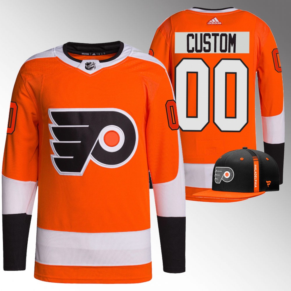 2022 NHL Draft First Round Pick Flyers Orange Custom Primegreen Jersey