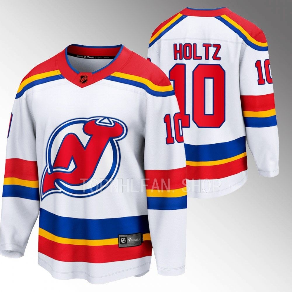2022 New Jersey Devils Alexander Holtz Special Edition 2.0 White Breakaway Jersey