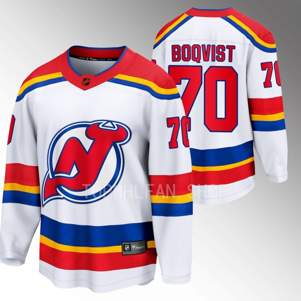 2022 New Jersey Devils Jesper Boqvist Special Edition 2.0 White Breakaway Jersey