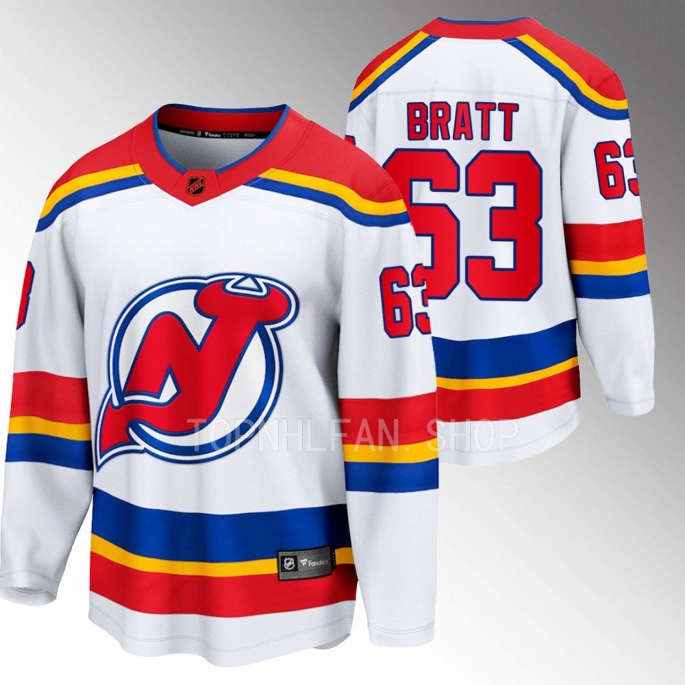 2022 New Jersey Devils Jesper Bratt Special Edition 2.0 White Breakaway Jersey