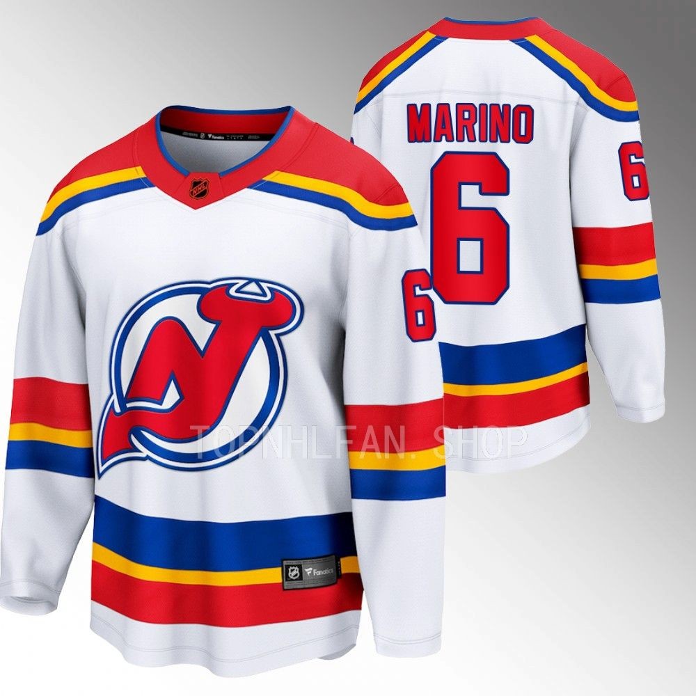 2022 New Jersey Devils John Marino Special Edition 2.0 White Breakaway Jersey