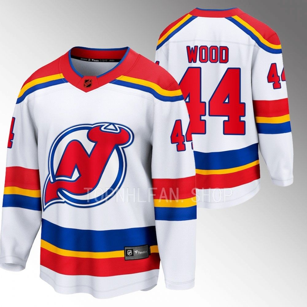 2022 New Jersey Devils Miles Wood Special Edition 2.0 White Breakaway Jersey