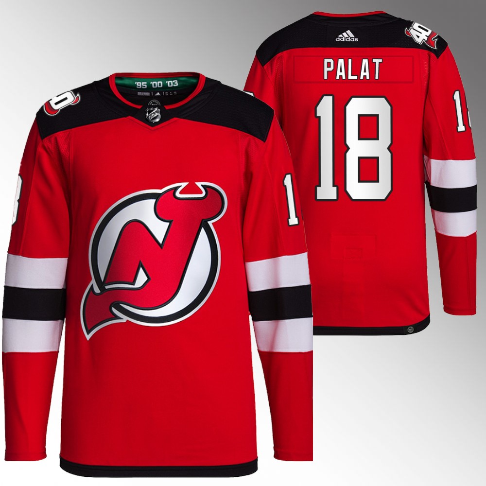 2022 New Jersey Devils Ondrej Palat Red Primegreen Authentic Home Jersey Stitched