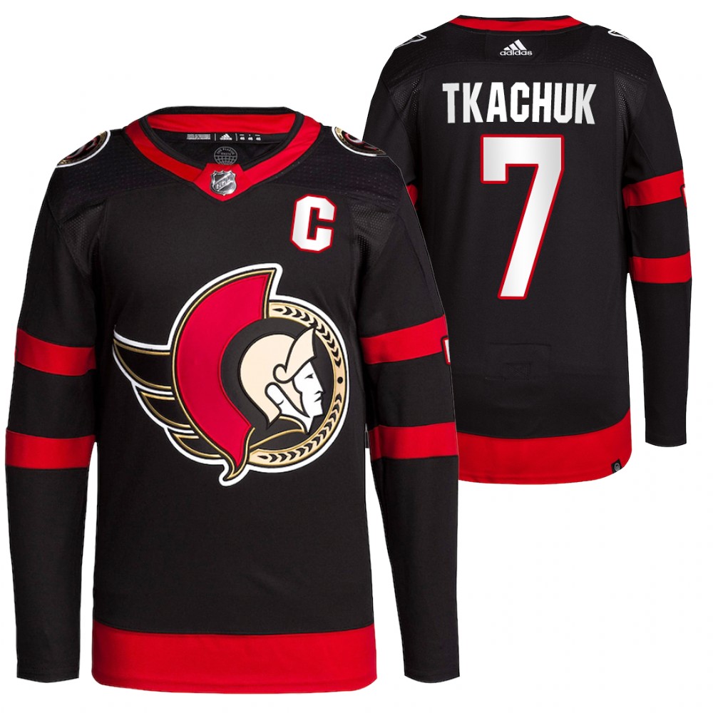 2022 Ottawa Senators Brady Tkachuk Black Home Primegreen Authentic Pro Jersey