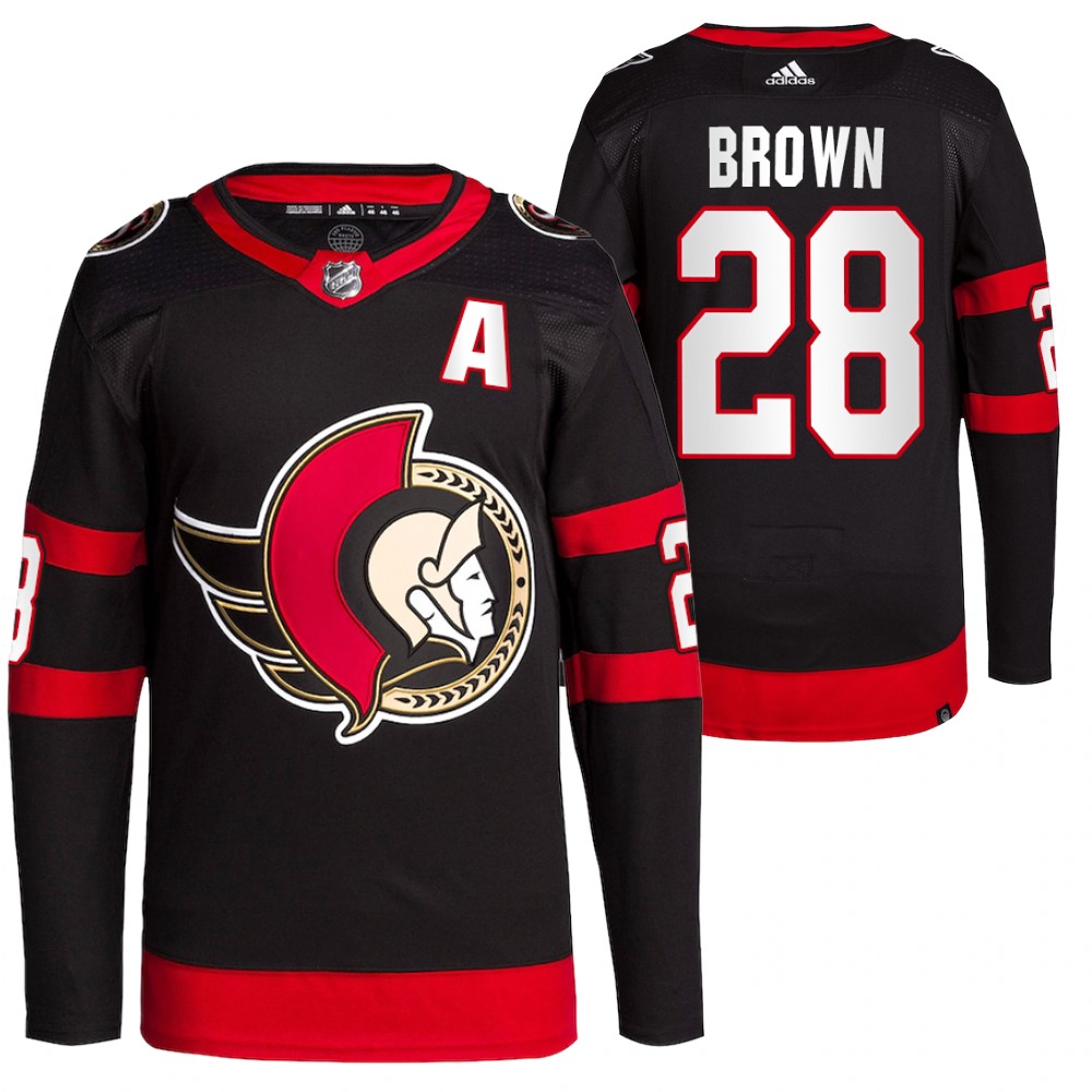 2022 Ottawa Senators Connor Brown Black Home Primegreen Authentic Pro Jersey