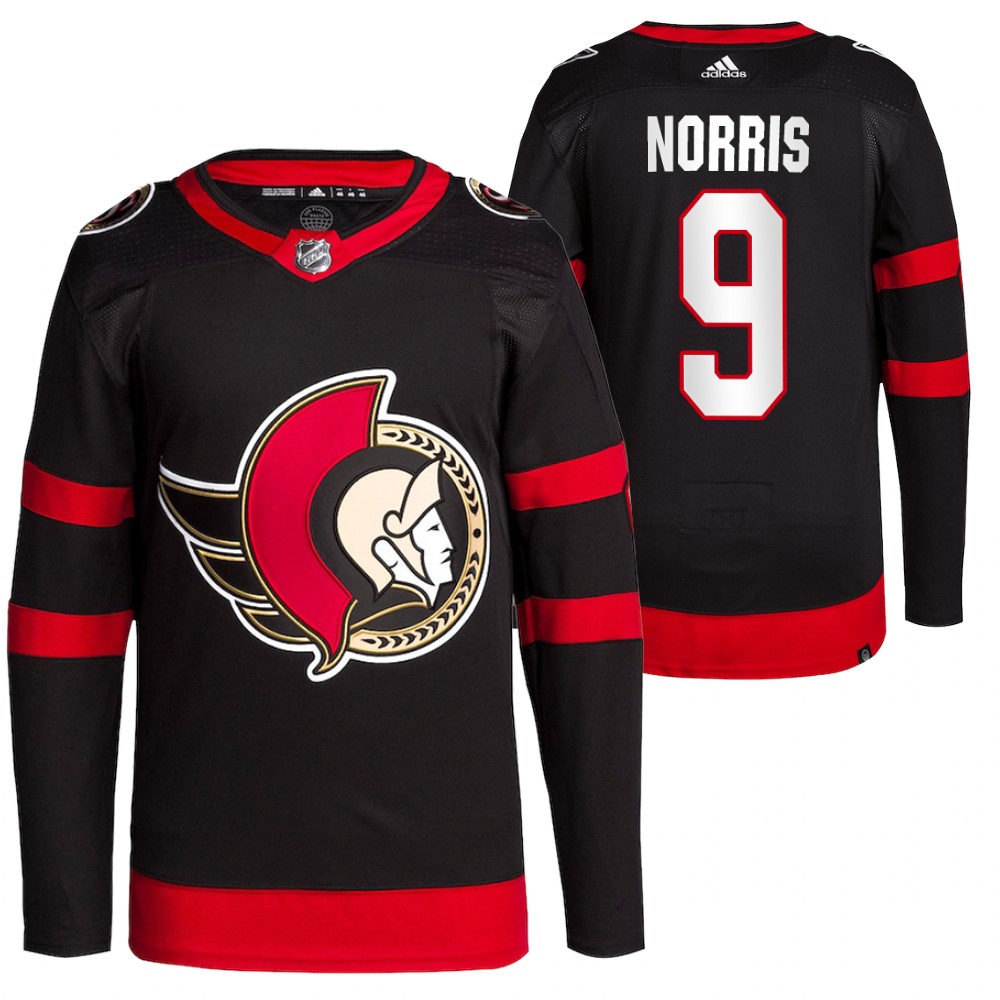 2022 Ottawa Senators Josh Norris Black Home Primegreen Authentic Pro Jersey