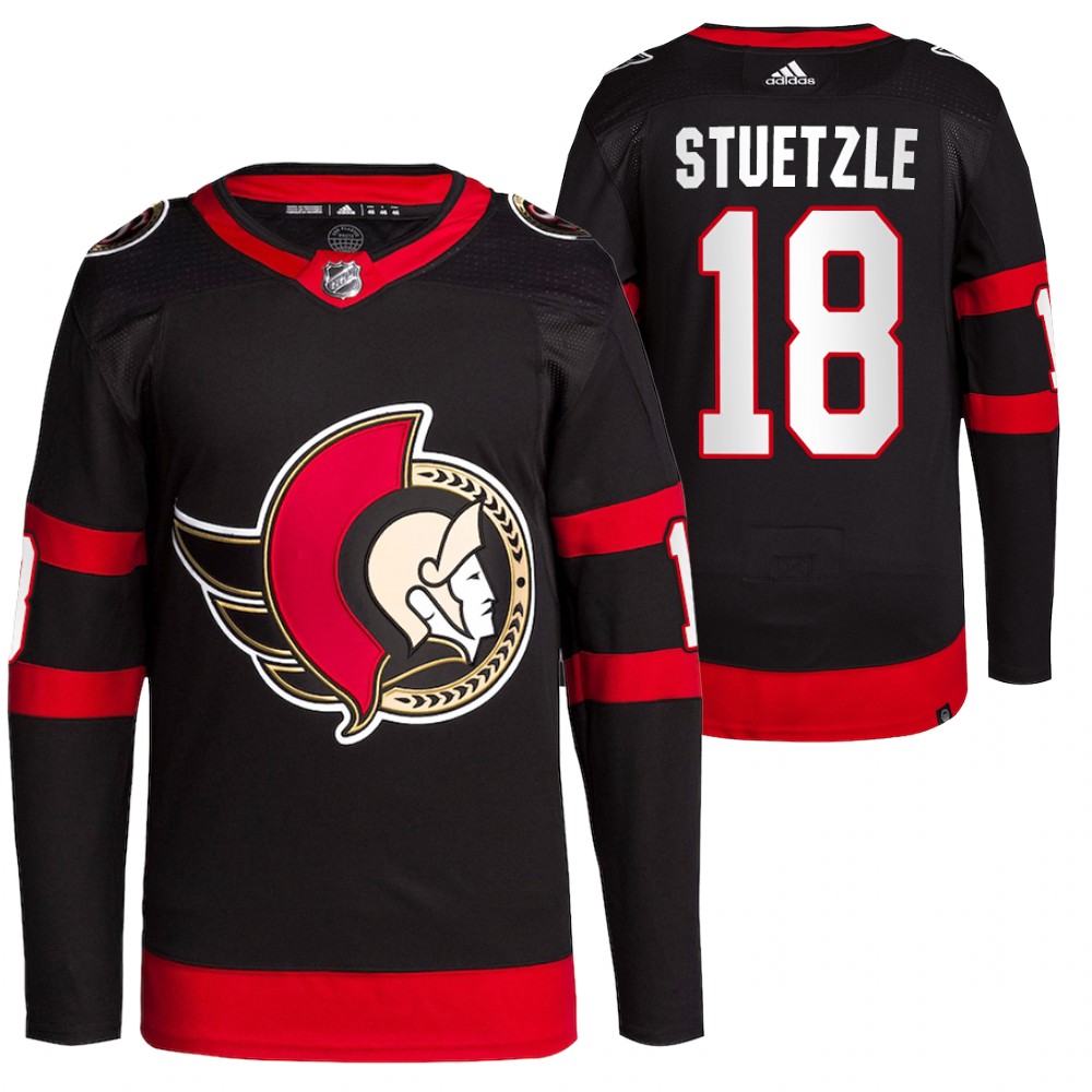 2022 Ottawa Senators Tim Stuetzle Black Home Primegreen Authentic Pro Jersey