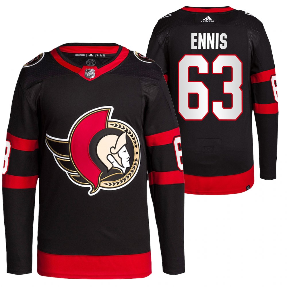 2022 Ottawa Senators Tyler Ennis Black Home Primegreen Authentic Pro Jersey