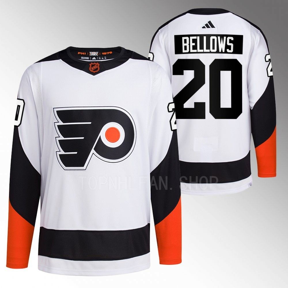 2022 Philadelphia Flyers Kieffer Bellows Reverse Retro 2.0 White Authentic Primegreen Jersey