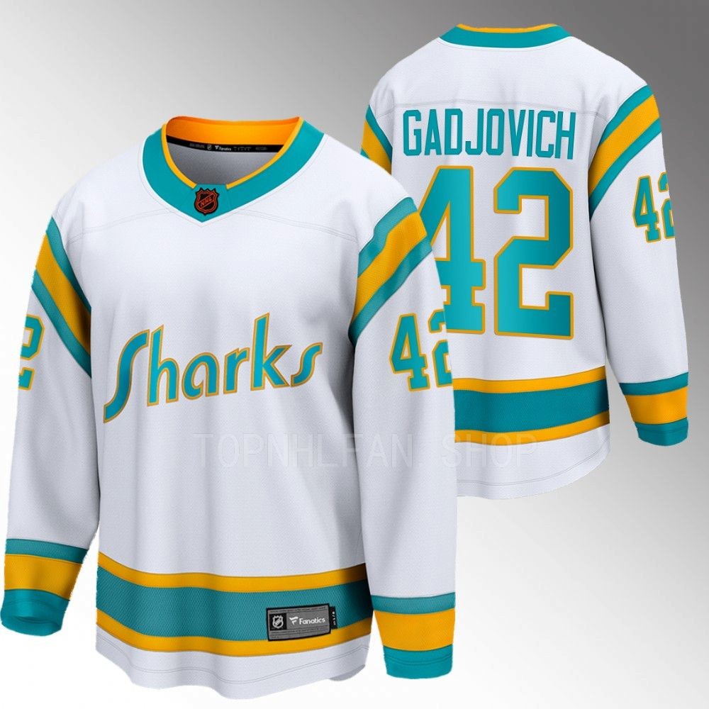 2022 San Jose Sharks Jonah Gadjovich Special Edition 2.0 White Breakaway Player Jersey