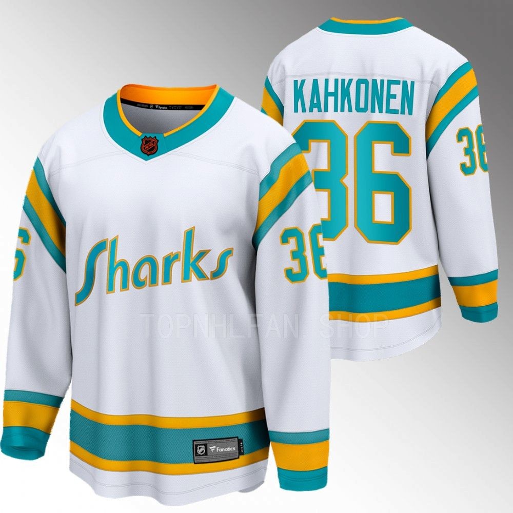 2022 San Jose Sharks Kaapo Kahkonen Special Edition 2.0 White Breakaway Player Jersey