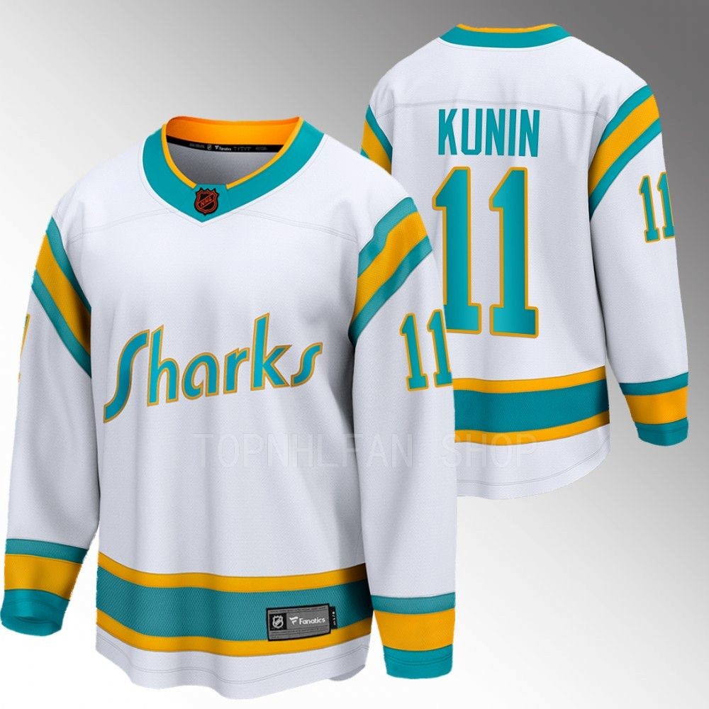 2022 San Jose Sharks Luke Kunin Special Edition 2.0 White Breakaway Player Jersey