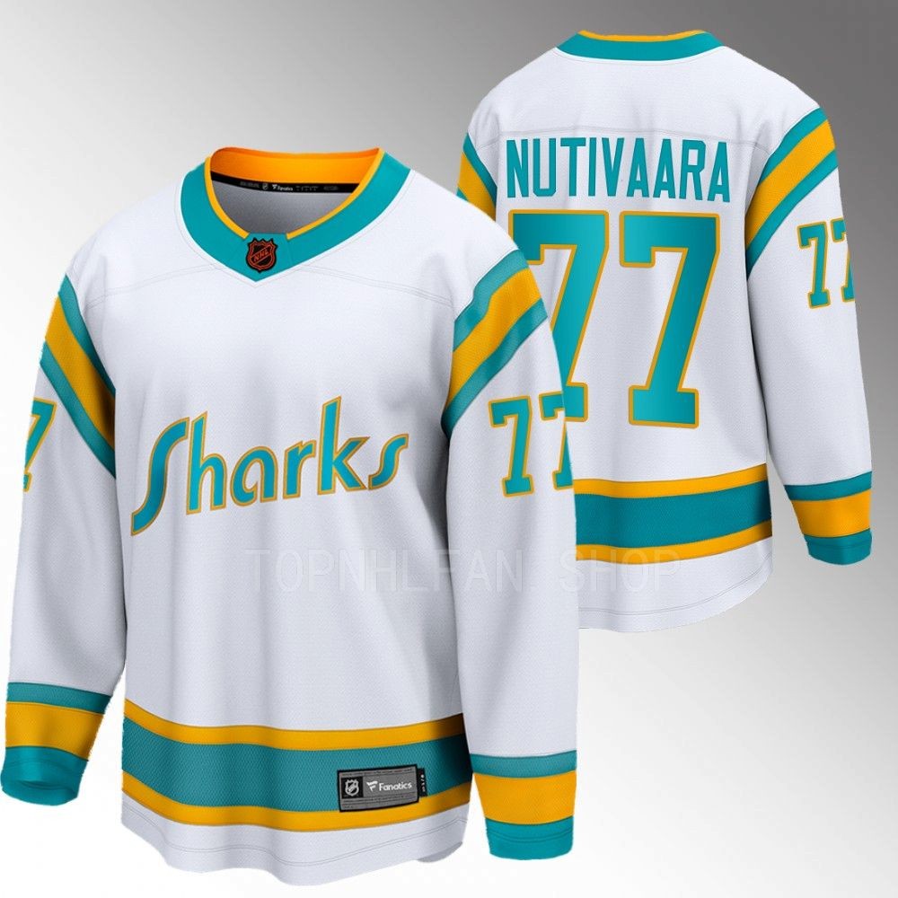2022 San Jose Sharks Markus Nutivaara Special Edition 2.0 White Breakaway Player Jersey