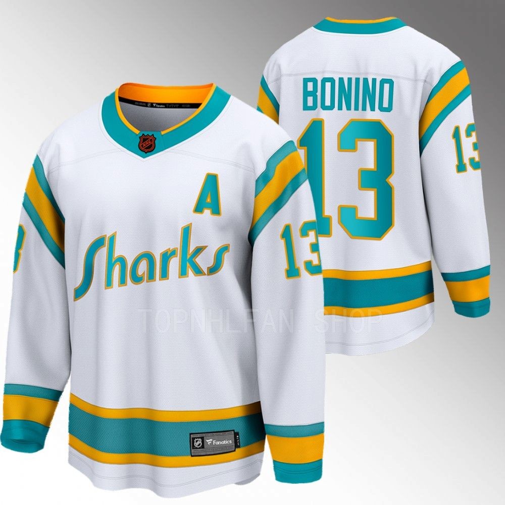 2022 San Jose Sharks Nick Bonino Special Edition 2.0 White Breakaway Player Jersey