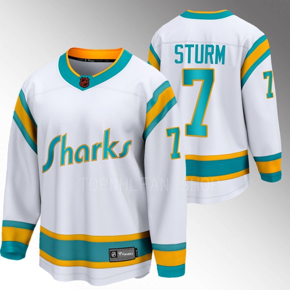 2022 San Jose Sharks Nico Sturm Special Edition 2.0 White Breakaway Player Jersey
