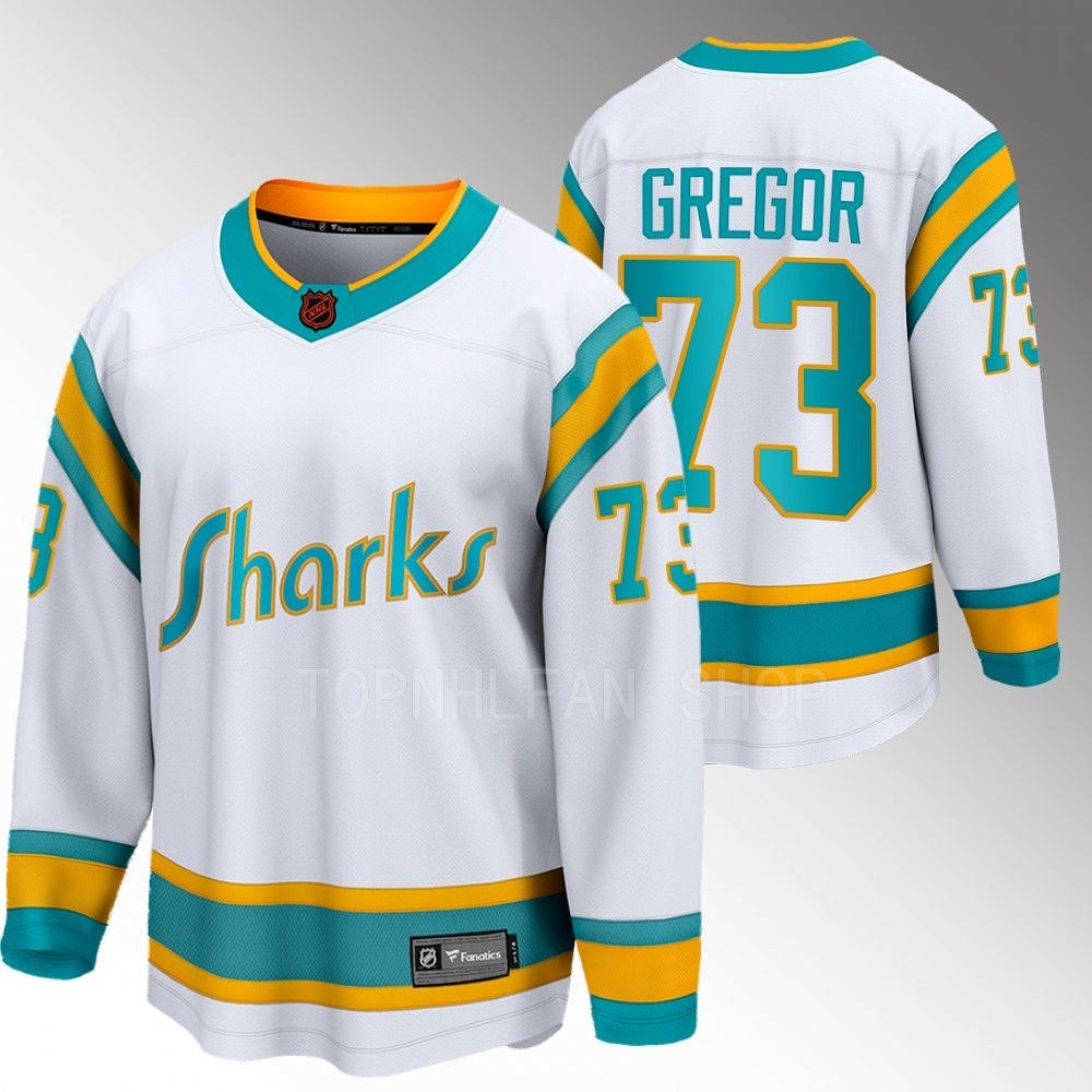 2022 San Jose Sharks Noah Gregor Special Edition 2.0 White Breakaway Player Jersey