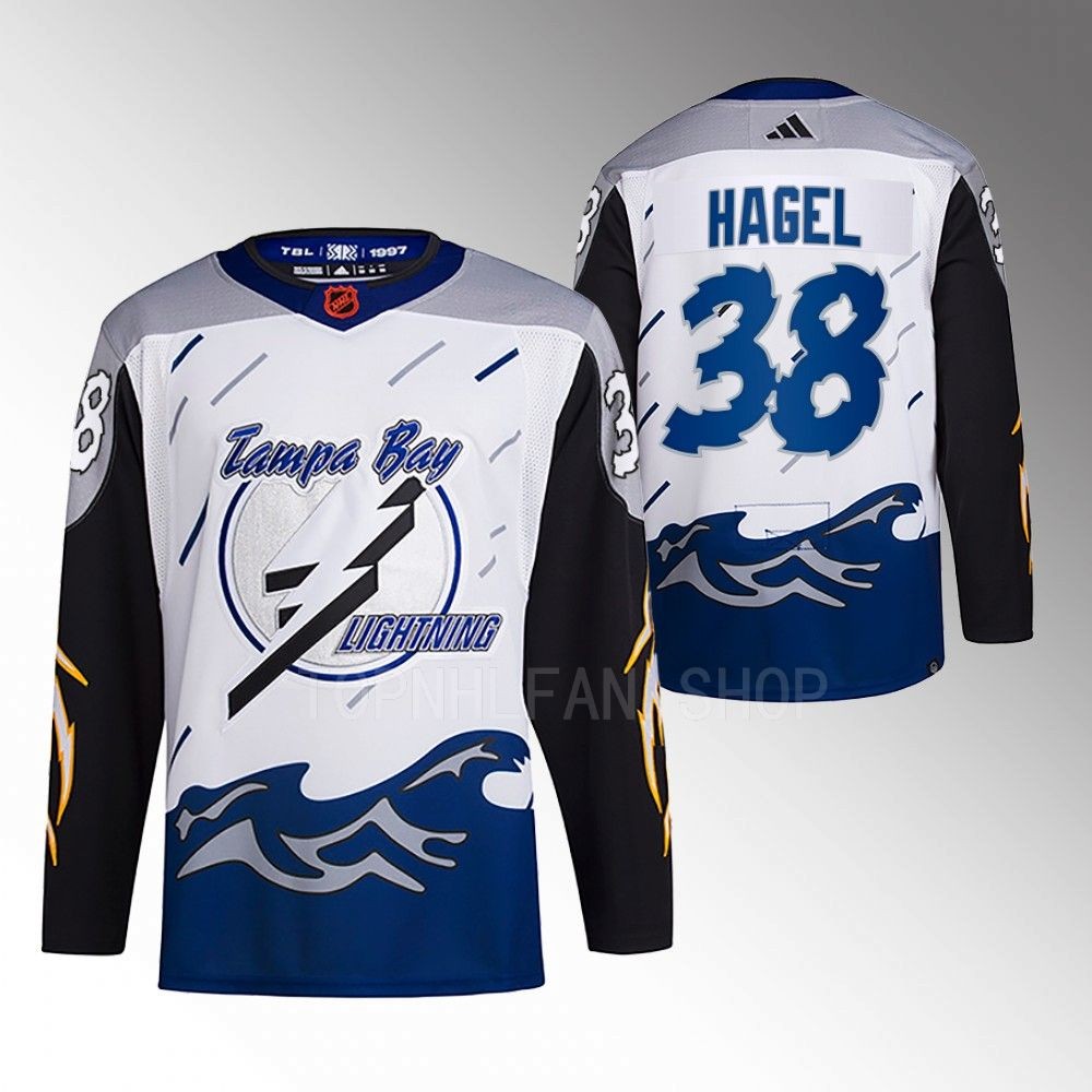 2022 Tampa Bay Lightning Brandon Hagel White Reverse Retro 2.0 Authentic Primegreen Jersey