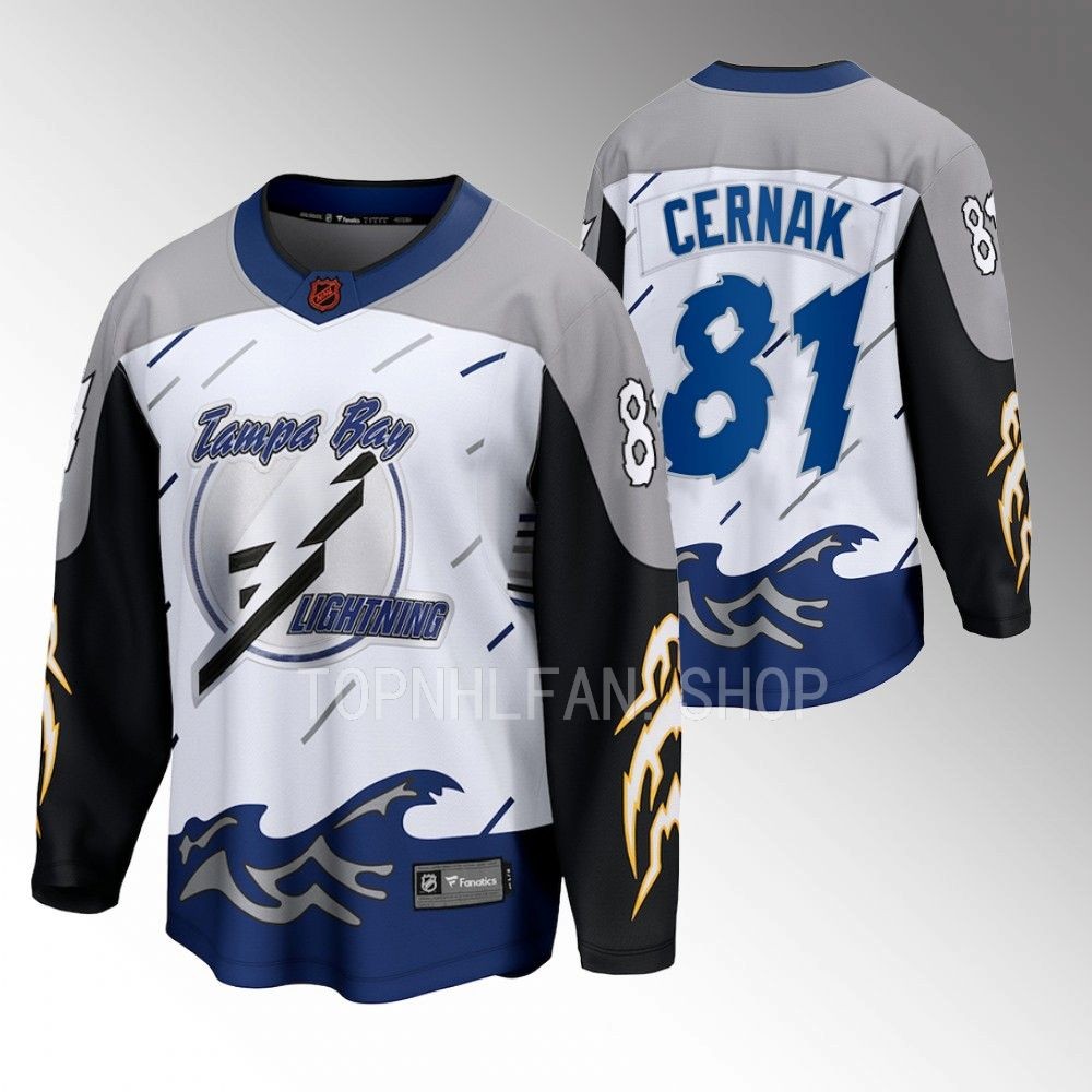 2022 Tampa Bay Lightning Erik Cernak Special Edition 2.0 White Breakaway Jersey