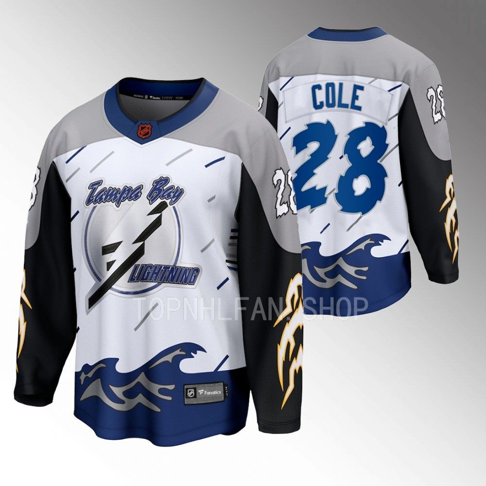 2022 Tampa Bay Lightning Ian Cole Special Edition 2.0 White Breakaway Jersey