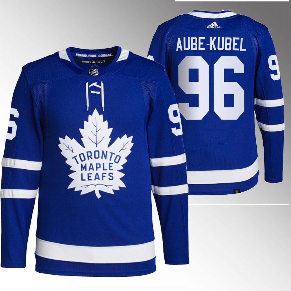 2022 Toronto Maple Leafs Nicolas Aube-Kubel Blue Primegreen Authentic Home Jersey