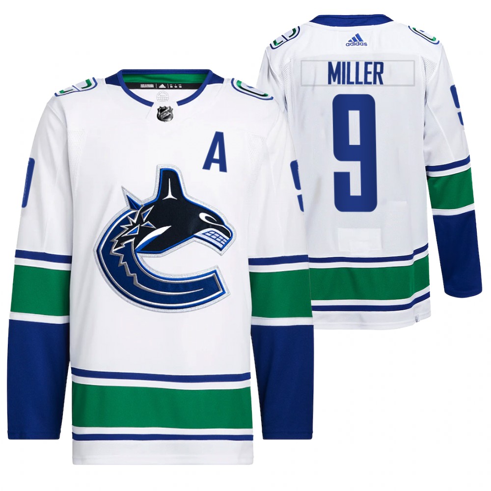2022 Vancouver Canucks J.T. Miller White Away Primegreen Authentic Pro Jersey
