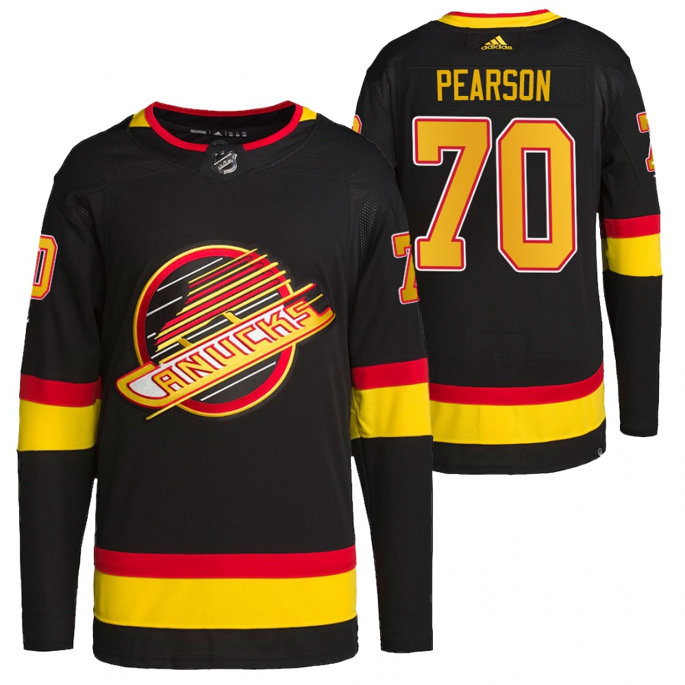 2022 Vancouver Canucks Tanner Pearson Black Retro Primegreen Authentic Pro Jersey