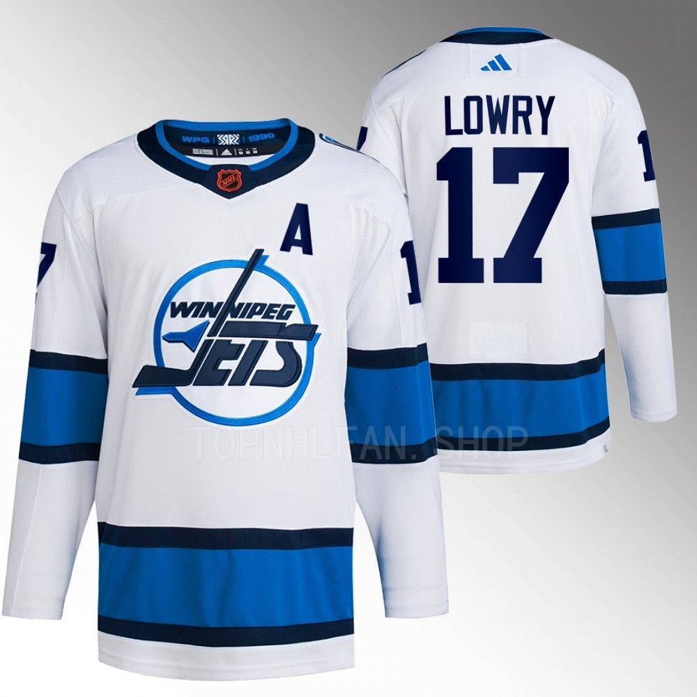 2022 Winnipeg Jets Adam Lowry Reverse Retro 2.0 White Authentic Primegreen Jersey