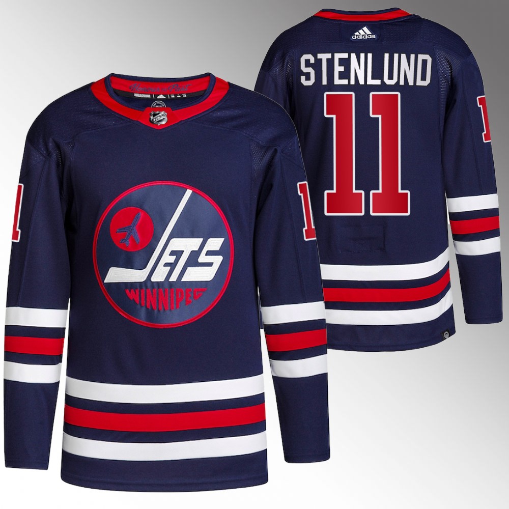 2022 Winnipeg Jets Kevin Stenlund Navy Primegreen Authentic Alternate Jersey