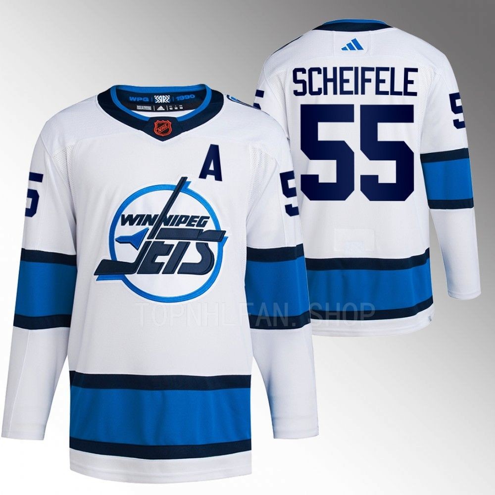 2022 Winnipeg Jets Mark Scheifele Reverse Retro 2.0 White Authentic Primegreen Jersey