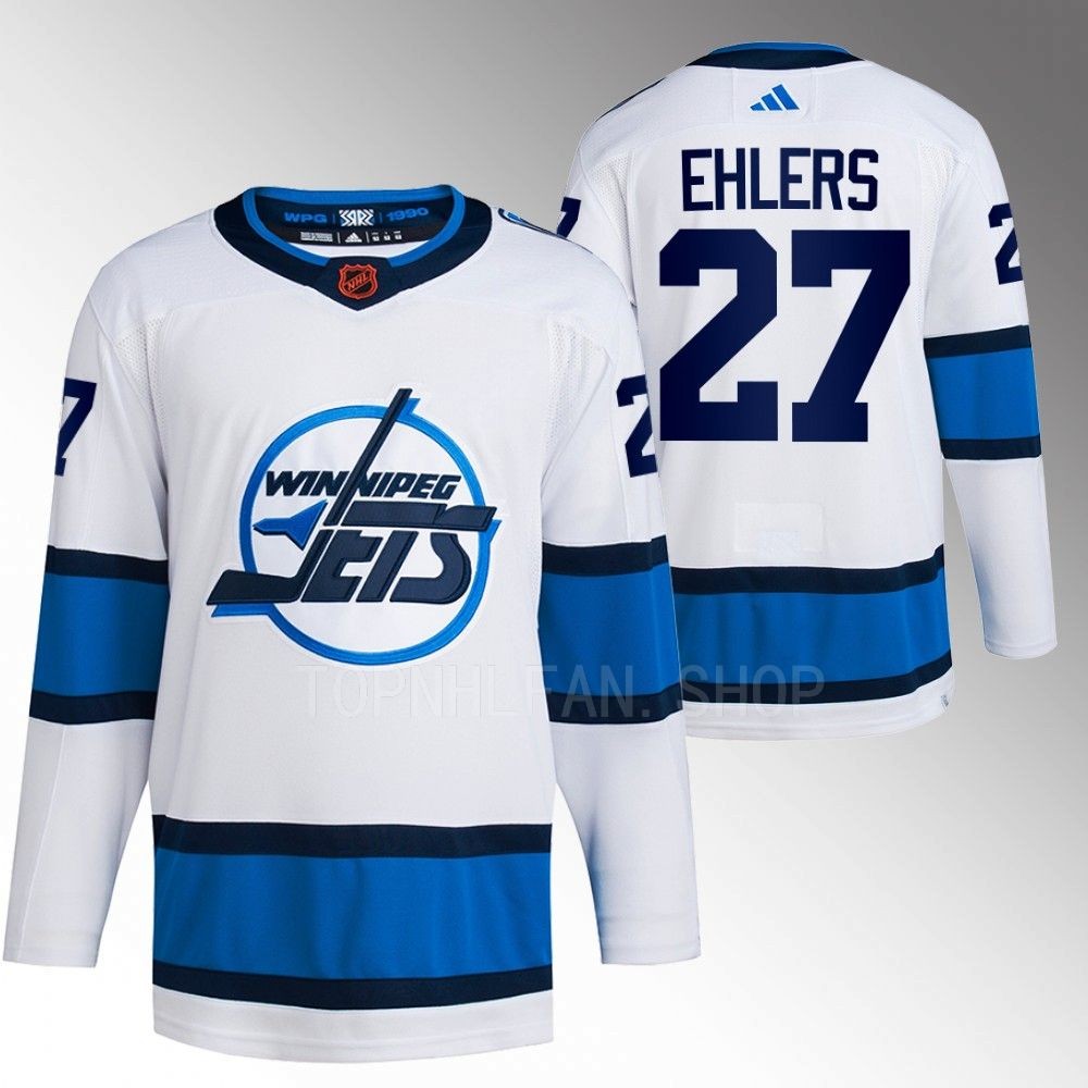 2022 Winnipeg Jets Nikolaj Ehlers Reverse Retro 2.0 White Authentic Primegreen Jersey