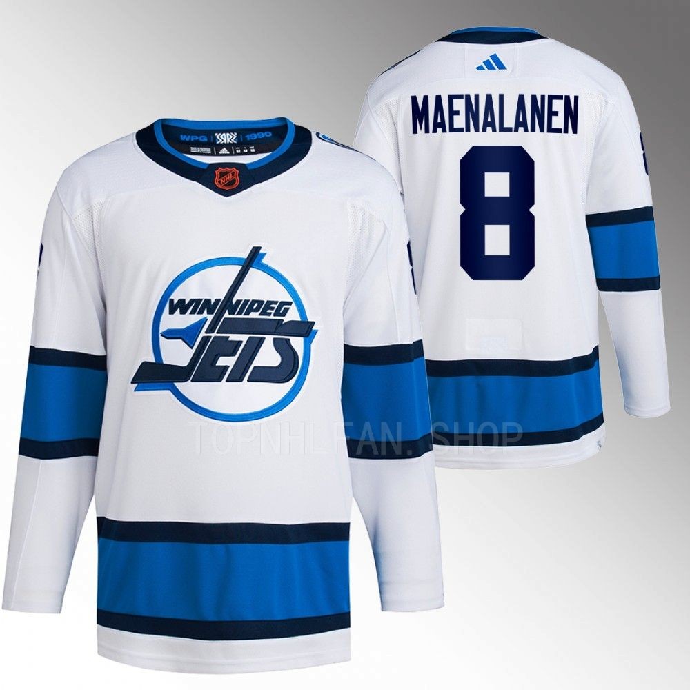 2022 Winnipeg Jets Saku Maenalanen Reverse Retro 2.0 White Authentic Primegreen Jersey