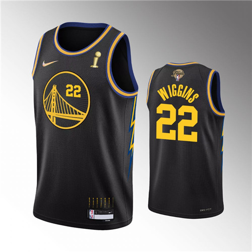 2022 nba finals champions golden state warriors black city jersey