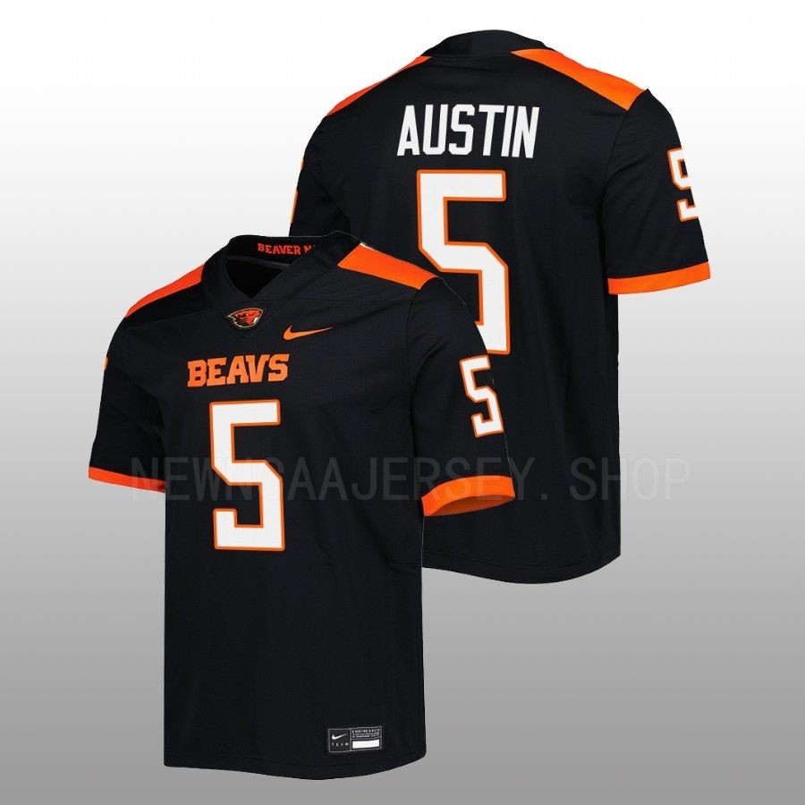 2022 oregon state beavers alex austin black untouchable football jersey