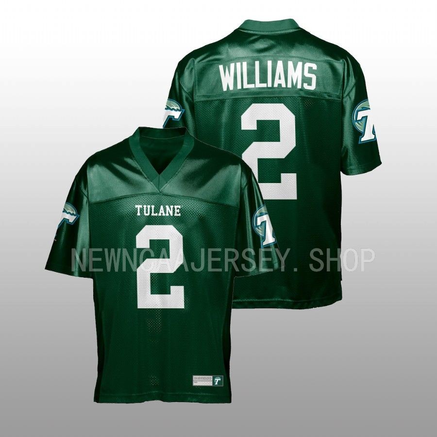 2022 tulane green wave dorian williams green college football men jersey