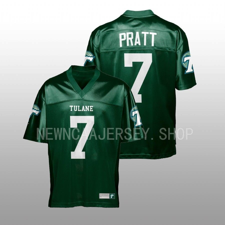2022 tulane green wave michael pratt green college football men jersey
