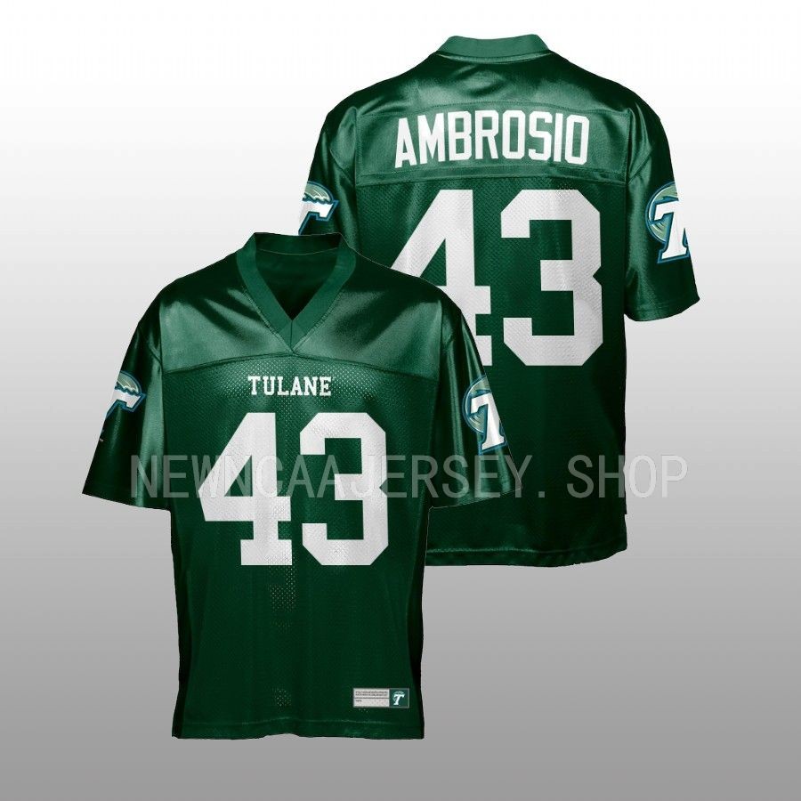 2022 tulane green wave valentino ambrosio green college football men jersey