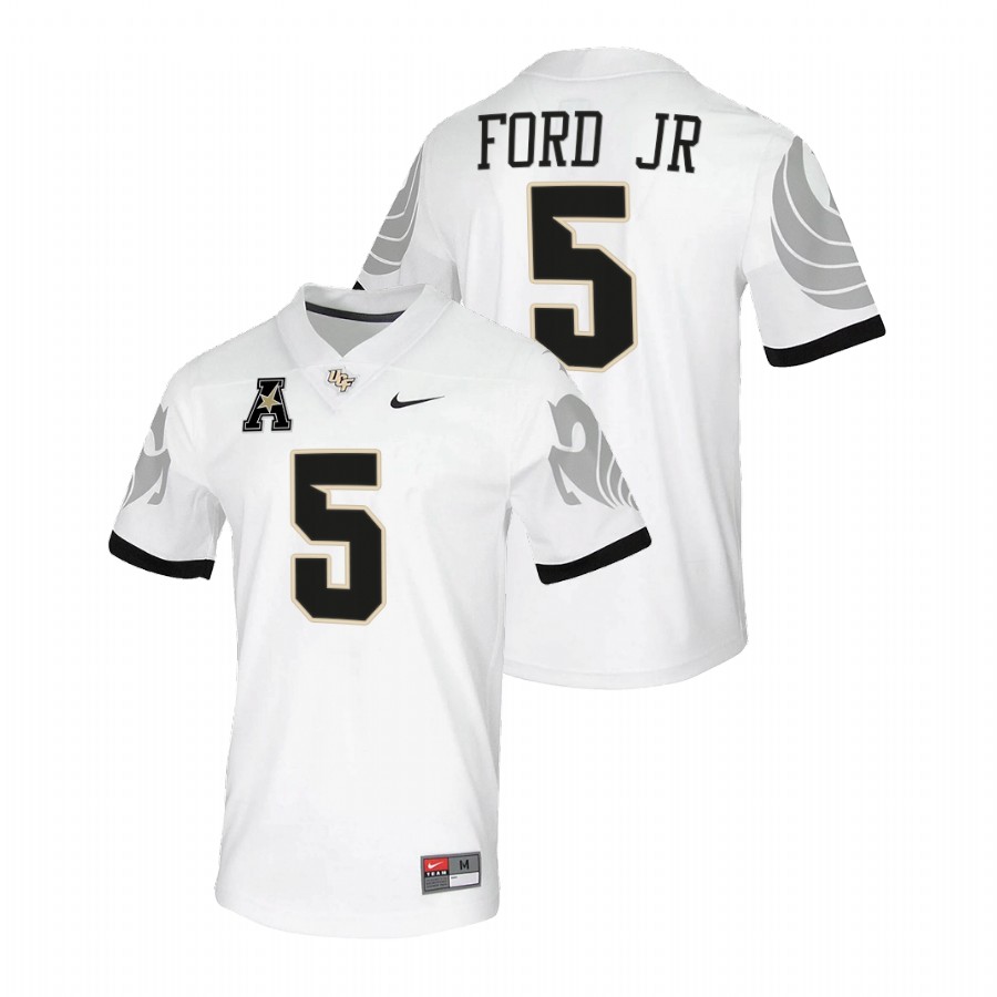 2022 ucf knights troy ford jr white college football jersey