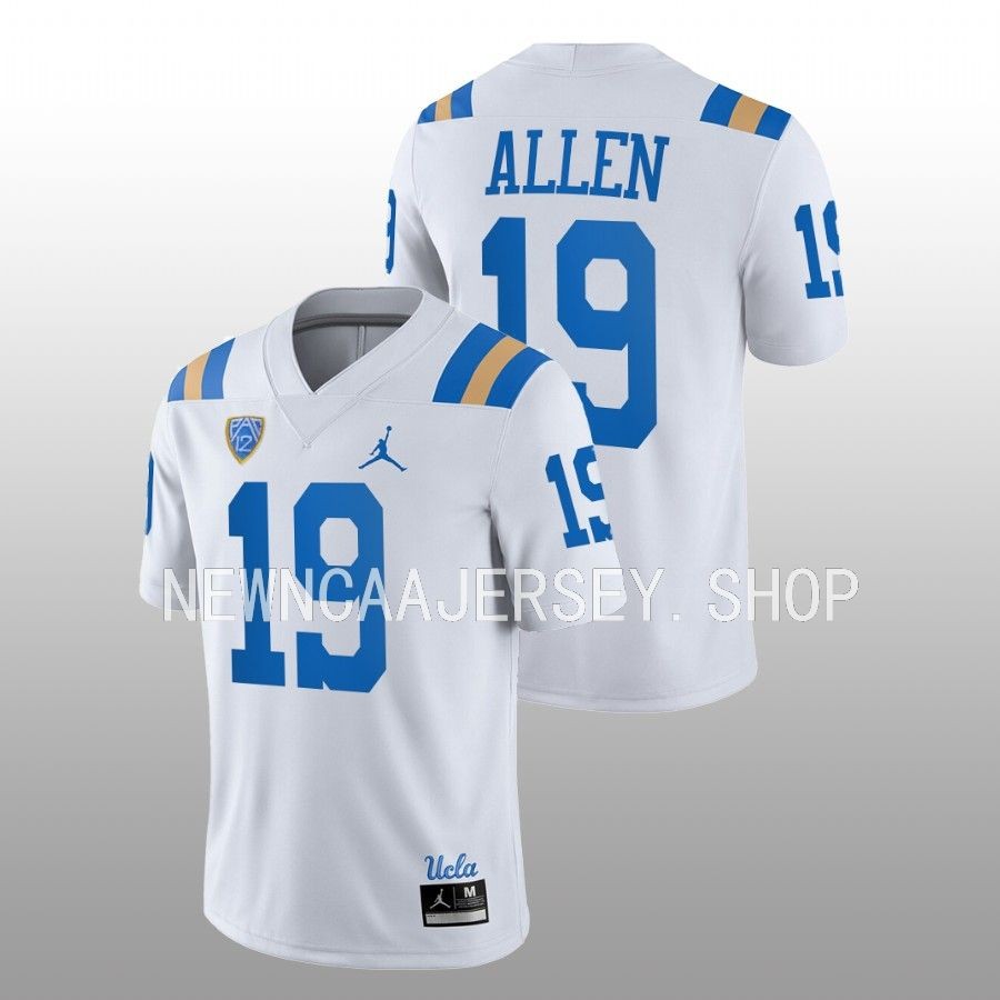 2022 ucla bruins kazmeir allen white game football jersey