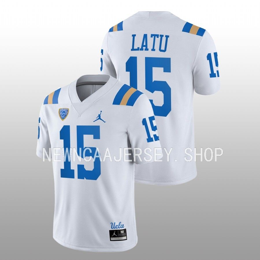 2022 ucla bruins laiatu latu white game football jersey