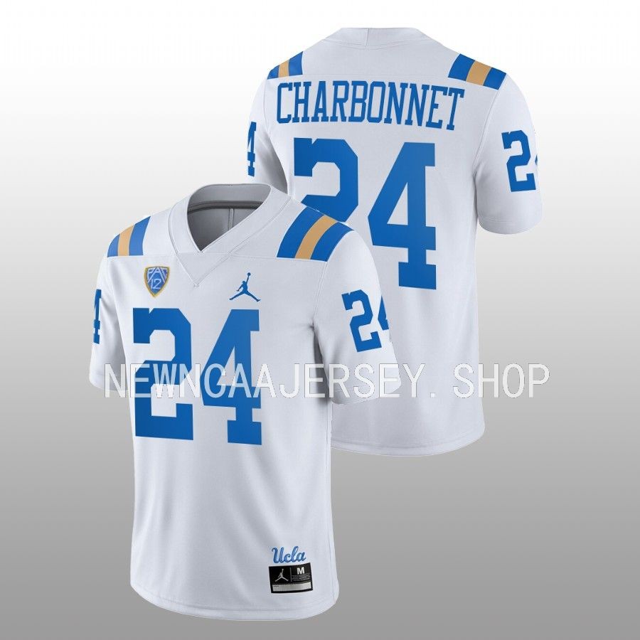 2022 ucla bruins zach charbonnet white game football jersey