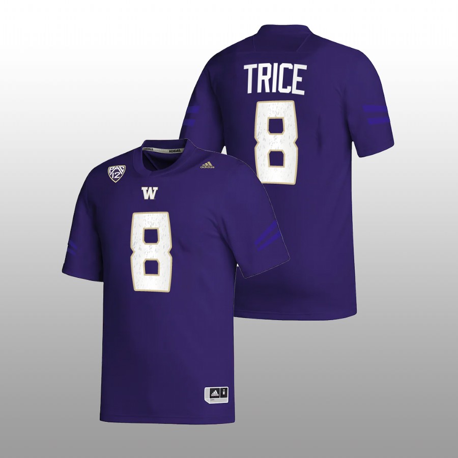 2022 washington huskies bralen trice purple college football nil replica jersey