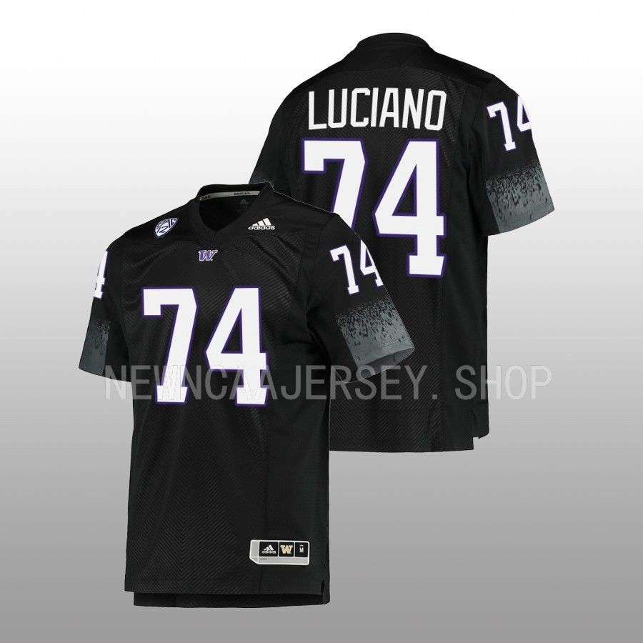 2022 washington huskies corey luciano black football team premier men jersey