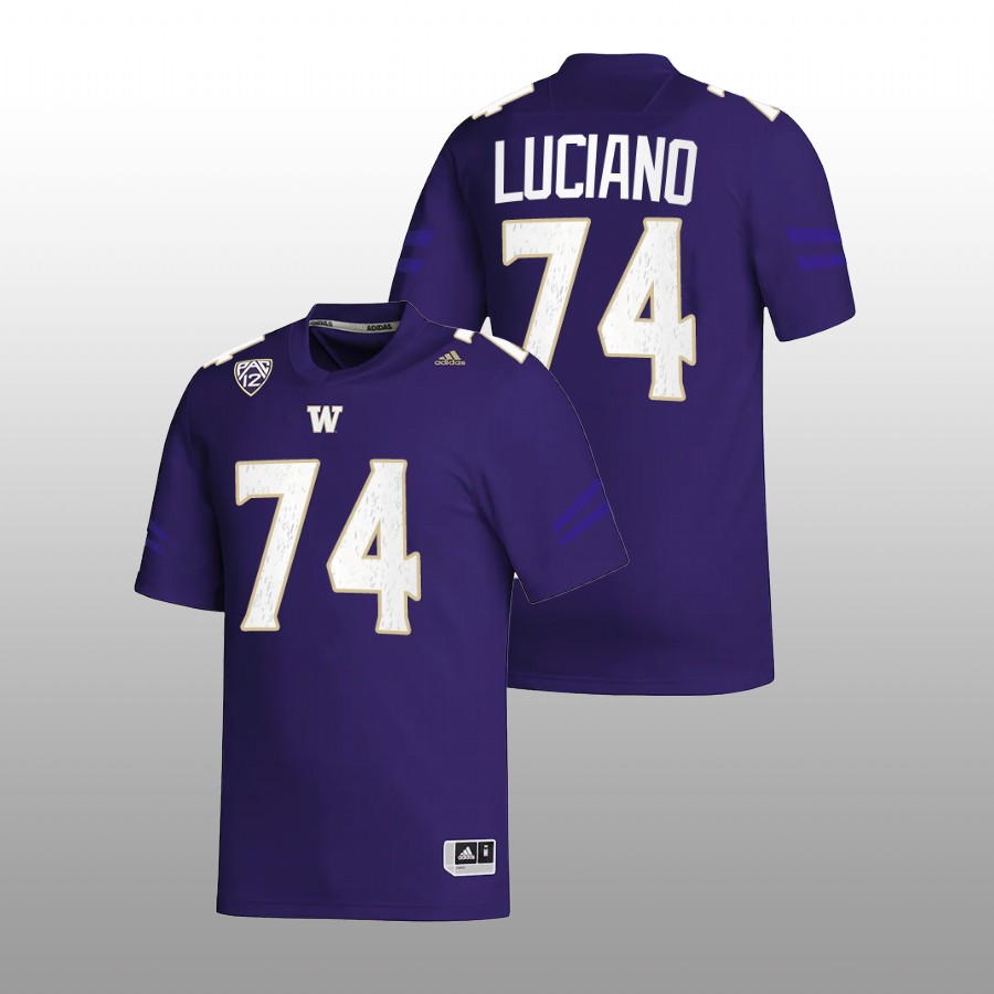 2022 washington huskies corey luciano purple college football nil replica jersey