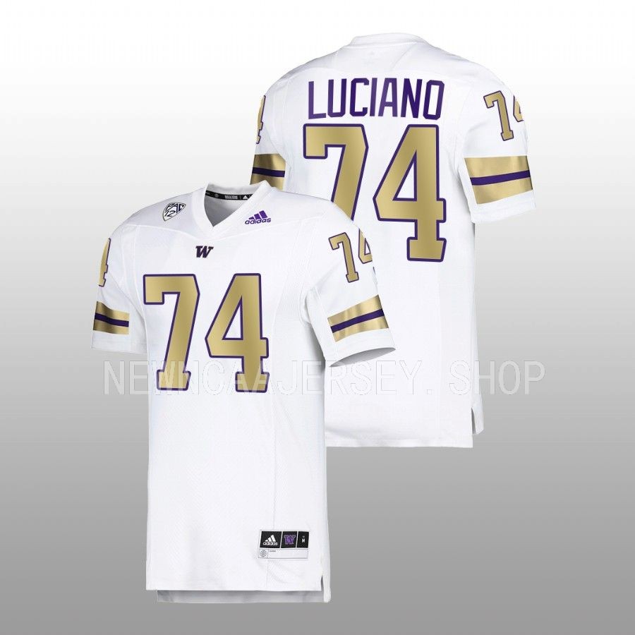 2022 washington huskies corey luciano white premier strategy football jersey