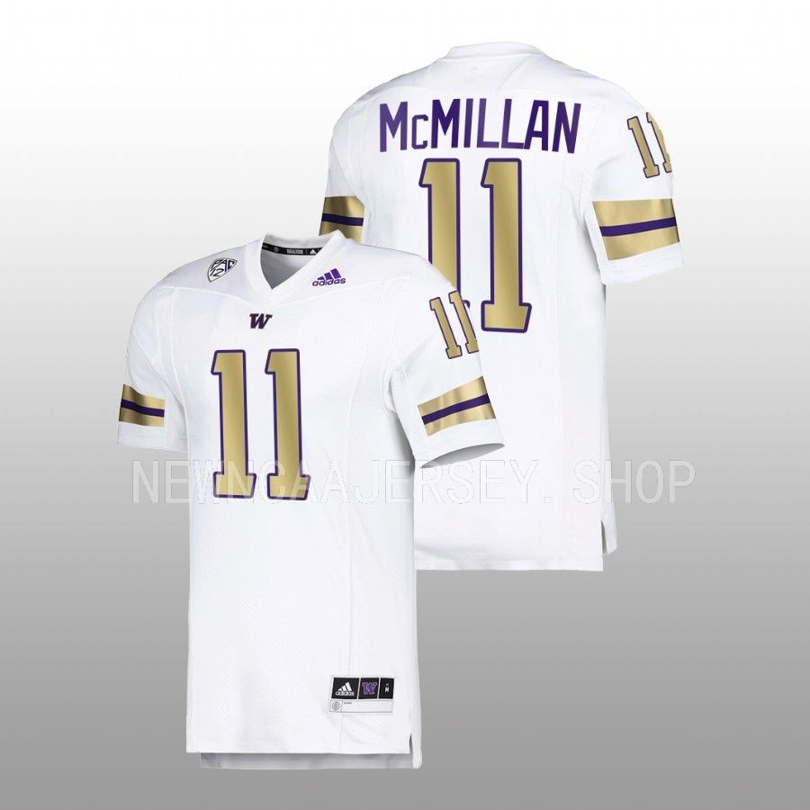 2022 washington huskies jalen mcmillan white premier strategy football jersey